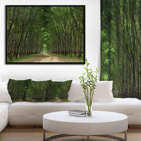 Designart - Pathway in Thick Green Forest
